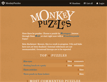 Tablet Screenshot of monkeypuzzles.org